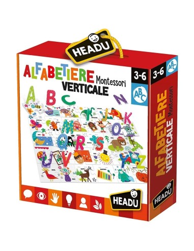 Alfabetiere verticale metodo Montessori HEAIT23585 Headu | Futurartshop.com