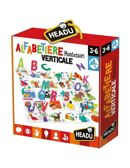 Alfabetiere verticale metodo Montessori HEAIT23585 Headu | Futurartshop.com