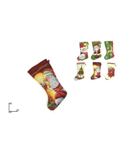 Stocking Christmas images various patterns 45 cm DUE17494 Futurart | Futurartshop.com 2