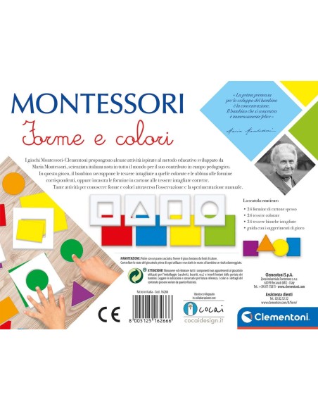 Gioco educativo - Forme e Colori metodo Montessori CLE16266 Clementoni | Futurartshop.com