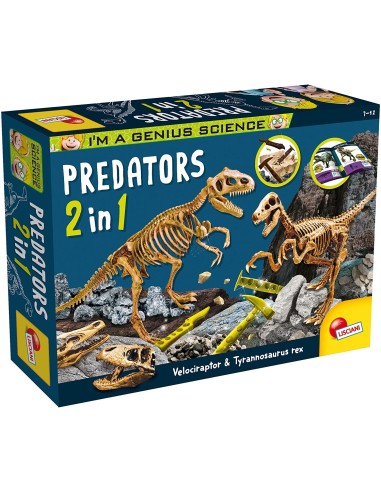 I'm a Genius - Predators 2 in 1 Velociraptor and T-Kingx LIS84630 Lisciani | Futurartshop.com