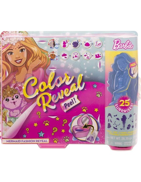 Barbie Color Reveal Peel Mermaid with 25 surprises FICGXV93 Mattel | Futurartshop.com