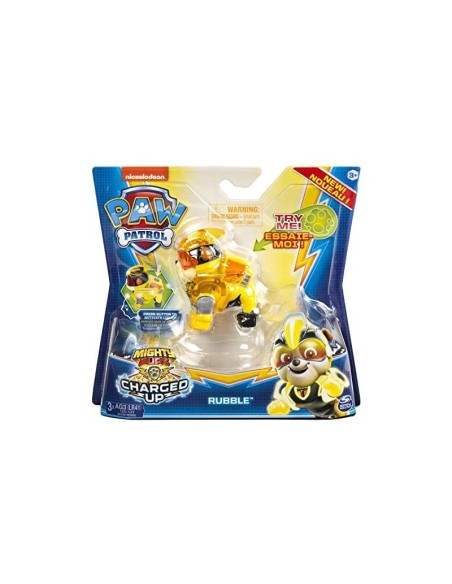 Paw Patrol Charged Up - Rubble luminoso FIC20122535 Spin master | Futurartshop.com