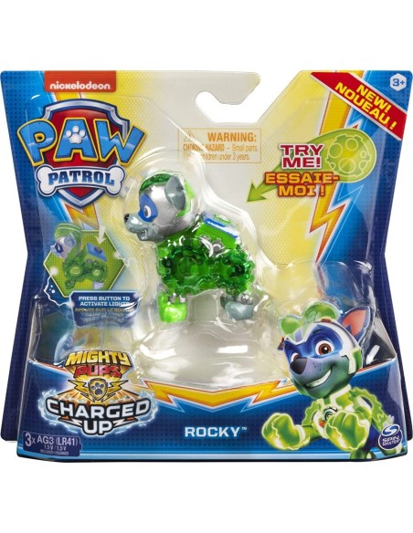 Paw Patrol Charged Up - Rocky luminoso FIC20122536 Spin master | Futurartshop.com