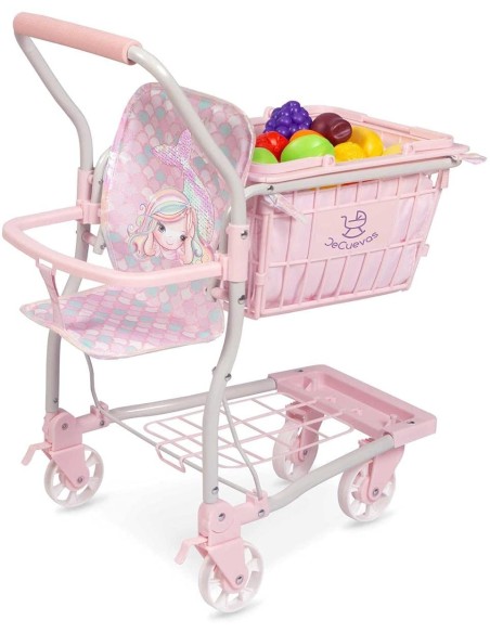 Shopping cart with baby carrier mermaid design KRE52141 Kreativa | Futurartshop.com