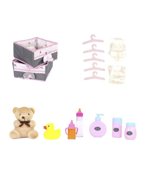 Wooden wardrobe with changing table and accessories KRE54835 Kreativa | Futurartshop.com
