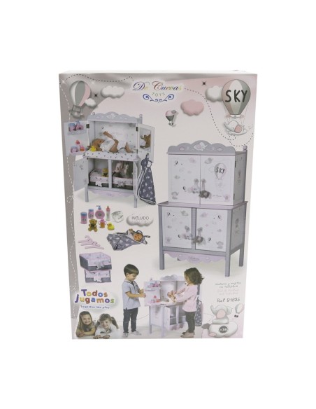 Armadio in legno con fasciatoio e accessori KRE54835 Kreativa | Futurartshop.com