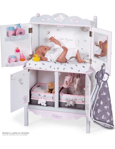 Wooden wardrobe with changing table and accessories KRE54835 Kreativa | Futurartshop.com