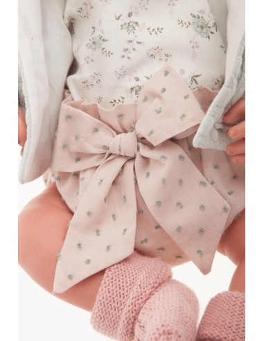 Bambola Reborn Sweet Lea con giacca verde KRE80112 Antonio Juan | Futurartshop.com