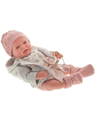 Reborn sweet Lea doll with green jacket KRE80112 Antonio Juan | Futurartshop.com