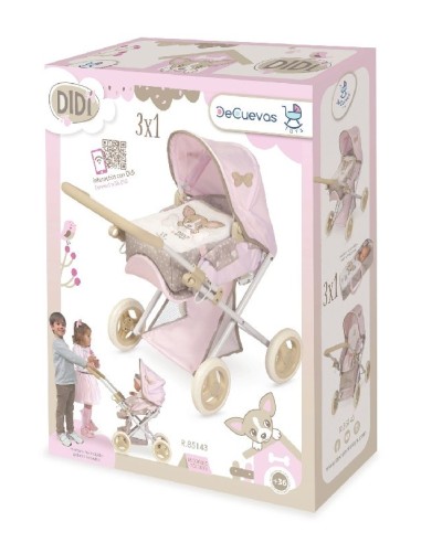 Carrozzina 3 in 1 pieghevole design cagnolino KRE85143 Kreativa | Futurartshop.com