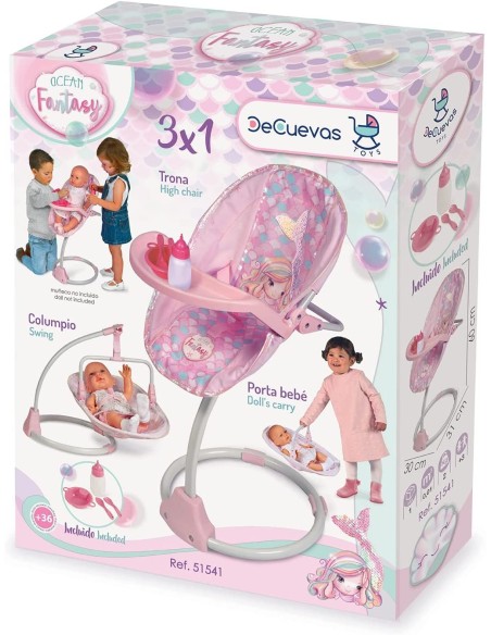 Seggiolone bambola altalena ovetto 3 in1 KRE51541 Kreativa | Futurartshop.com