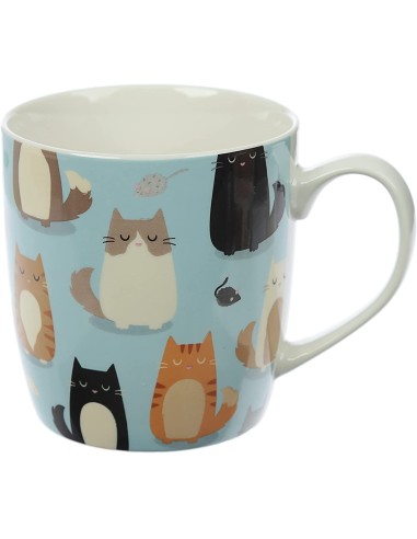 Porcelain mug with cats - 350 ml PUCMUG266 Futurart | Futurartshop.com
