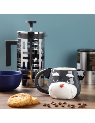 Tazza in ceramica a forma di testa di cane Shnauzer - 300 ml PUCMUG372 Futurart | Futurartshop.com