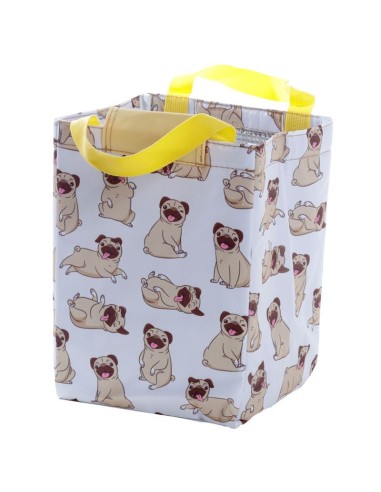 Pug thermal bag with snap closure PUCCOOLB80 Futurart | Futurartshop.com