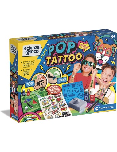 Science and Pop tattoo game - the tattoo workshop CLE19280 Clementoni | Futurartshop.com