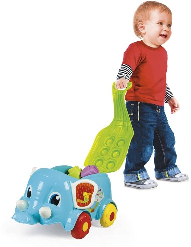 Soft Clemmy-Elephant Cart CLE17697 Clementoni | Futurartshop.com