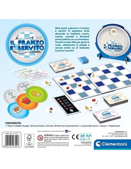 Board game-lunch is served CLE16722 Clementoni | Futurartshop.com