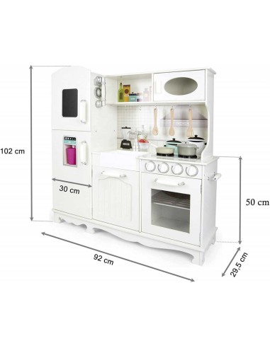 Multifunction wooden kitchen with accessories 103 cm TEO40606 Teorema | Futurartshop.com