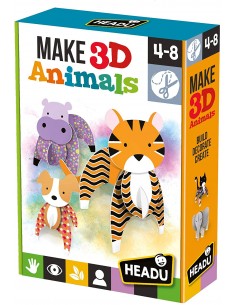 Lernspiel-Make 3D Animals Montessori HEAMU24704 Headu- Futurartshop.com