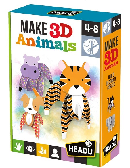 Gioco Educativo - Make 3D Animals Montessori HEAMU24704 Headu | Futurartshop.com