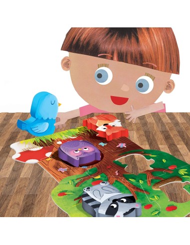 Educational game-Montessori first puzzle The Forest HEAIT20133 Headu | Futurartshop.com