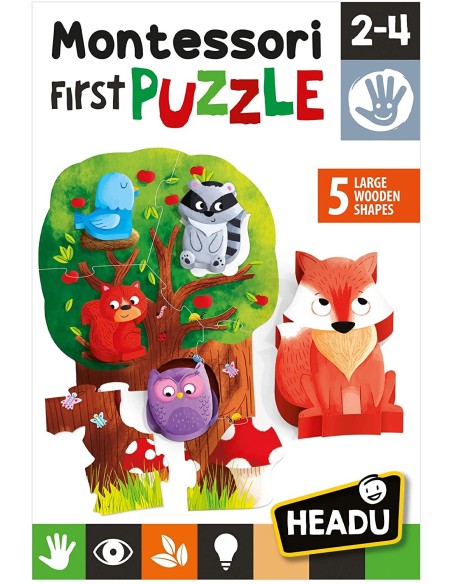 Educational game-Montessori first puzzle The Forest HEAIT20133 Headu | Futurartshop.com