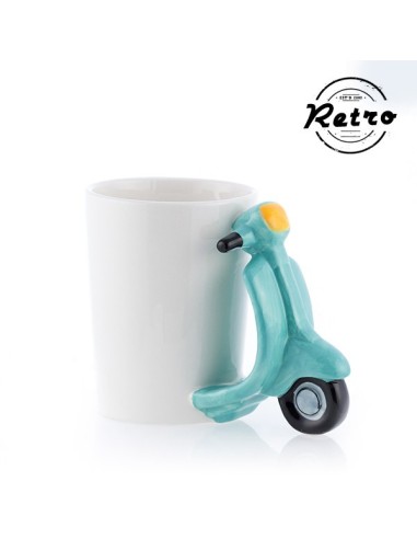 Ceramic mug with scooter shaped handle 350ml - 2 colors OTB78/8274 Out of The Blue | Futurartshop.com