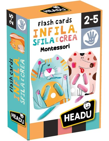 Flashcards Infila Sfila e Crea - Montessori HEAIT27811 Headu | Futurartshop.com