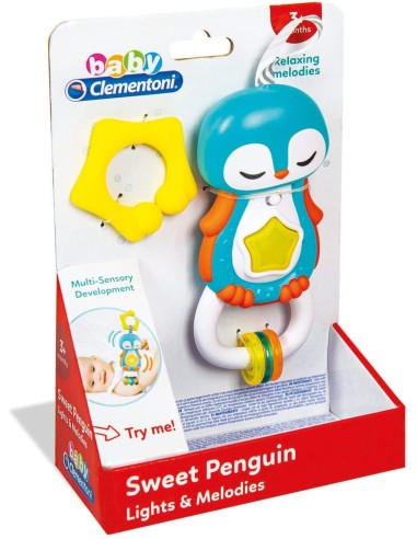 Penguin-shaped rattle-SW CLE17331 Clementoni | Futurartshop.com