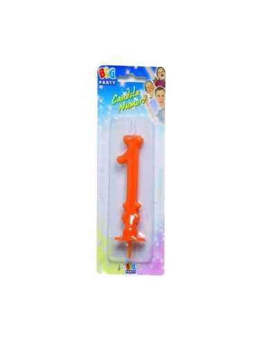 Candelina Numero 1 Arancione BIM0002389 Como Giochi  | Futurartshop.com