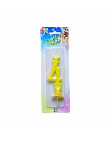 Candela Numero 4 Gialla BIM0002388 Como Giochi  | Futurartshop.com