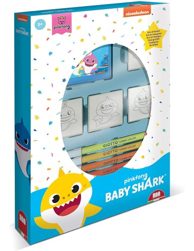 Baby Shark - Set 4 timbri e pennarelli MUL927995 Multiprint | Futurartshop.com