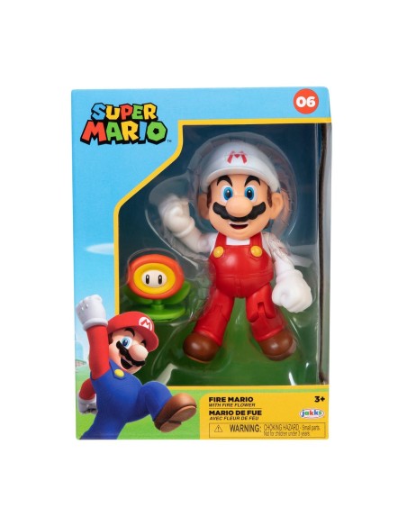 Super Mario character Fire Mario with flower OLD40609 Jakks Pacific | Futurartshop.com