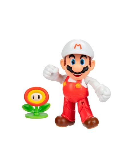 Super Mario personaggio Fire Mario con fiore OLD40609 Jakks Pacific | Futurartshop.com