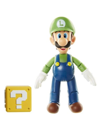 Super Mario personaggio Luigi con box interrogativo OLD40605 Jakks Pacific | Futurartshop.com