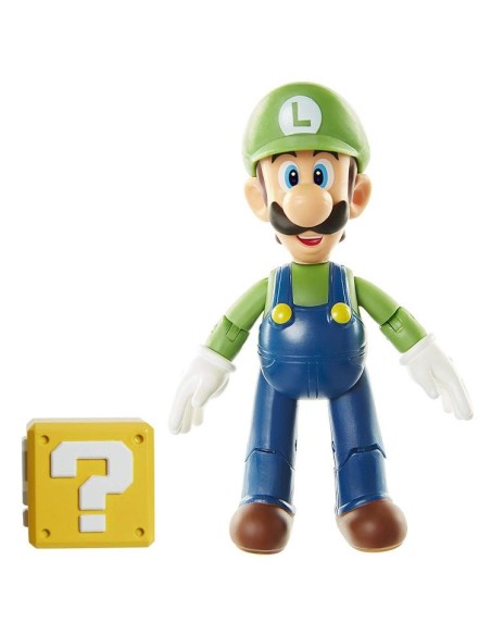 Super Mario character Luigi with question box OLD40605 Jakks Pacific | Futurartshop.com