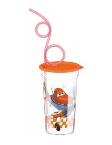 Bicchiere con cannuccia cars BIM0002413 Como Giochi  | Futurartshop.com