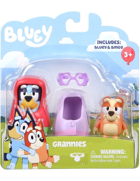 Bluey-Bluey and Bingo characters dressed as grannies GIOBLY00000-2 Giochi Preziosi | Futurartshop.com