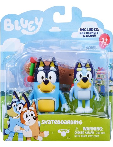 Bluey-Bluey and Bandit characters on the skateboard GIOBLY00000-3 Giochi Preziosi | Futurartshop.com