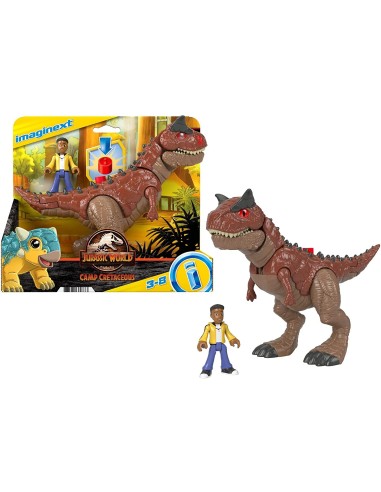 Imaginext Jurassic World - Carnotaurus con Darius HUNFMX88/HCH99 Mattel | Futurartshop.com