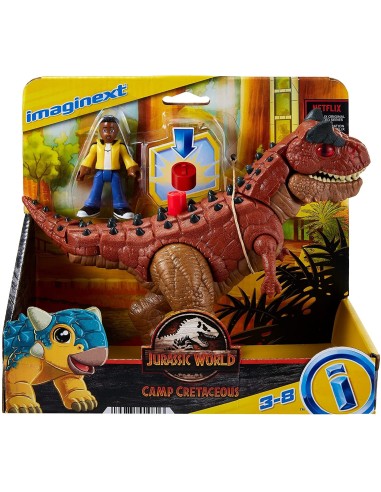 Imaginext Jurassic World - Carnotaurus con Darius HUNFMX88/HCH99 Mattel | Futurartshop.com