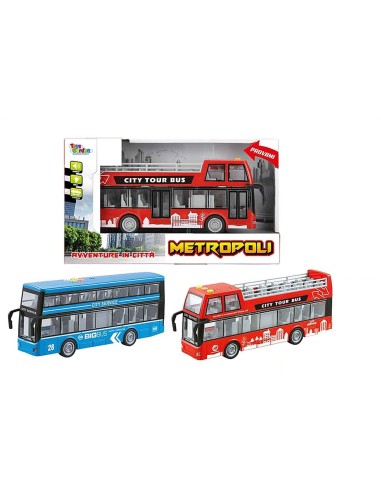 Bus turistico con luci e suoni in scala 1: 16 - 2 colori TOY27439 Toys Garden | Futurartshop.com