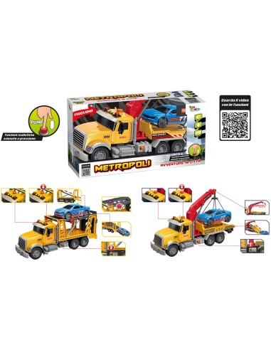 Tow truck with vehicle included in 1: 12 scale-2 models TOY27495 Toys Garden | Futurartshop.com