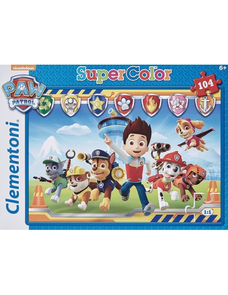 PA Patr Patrol Puzzle supercolor-104 pieces CLE27945 Clementoni | Futurartshop.com