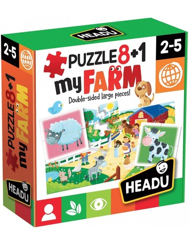 Puzzle My Farm Ecoplay - La mia fattoria HEAMU29556 Headu | Futurartshop.com