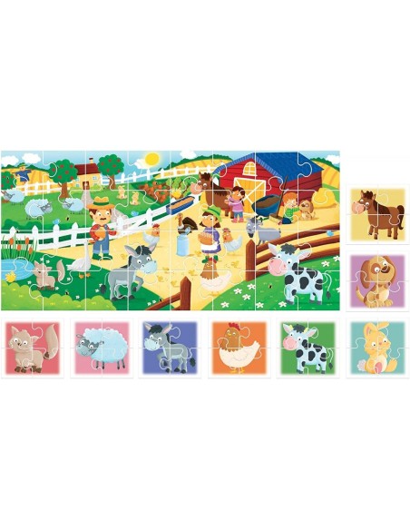Puzzle My Farm Ecoplay - La mia fattoria HEAMU29556 Headu | Futurartshop.com