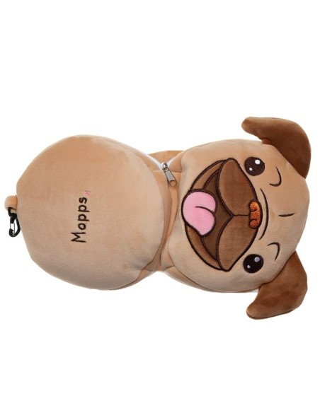 Pug shaped travel pillow with eye mask PUCCUSH247 Futurart | Futurartshop.com