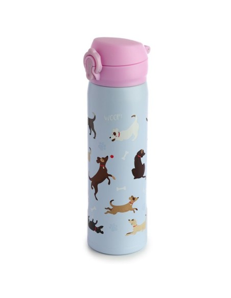 Stainless steel thermal water bottle with dogs - 470 ml PUCBOT147 Futurart | Futurartshop.com