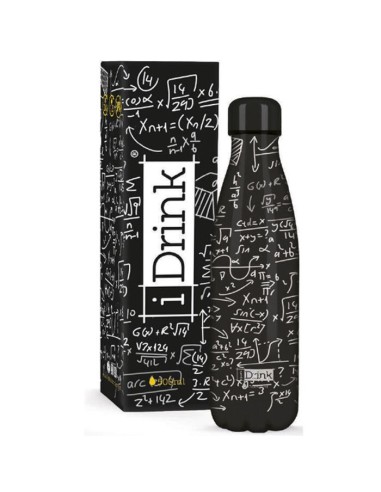 I Drink-thermal water bottle in steel mathematical graphics TOTID0094 Futurart | Futurartshop.com